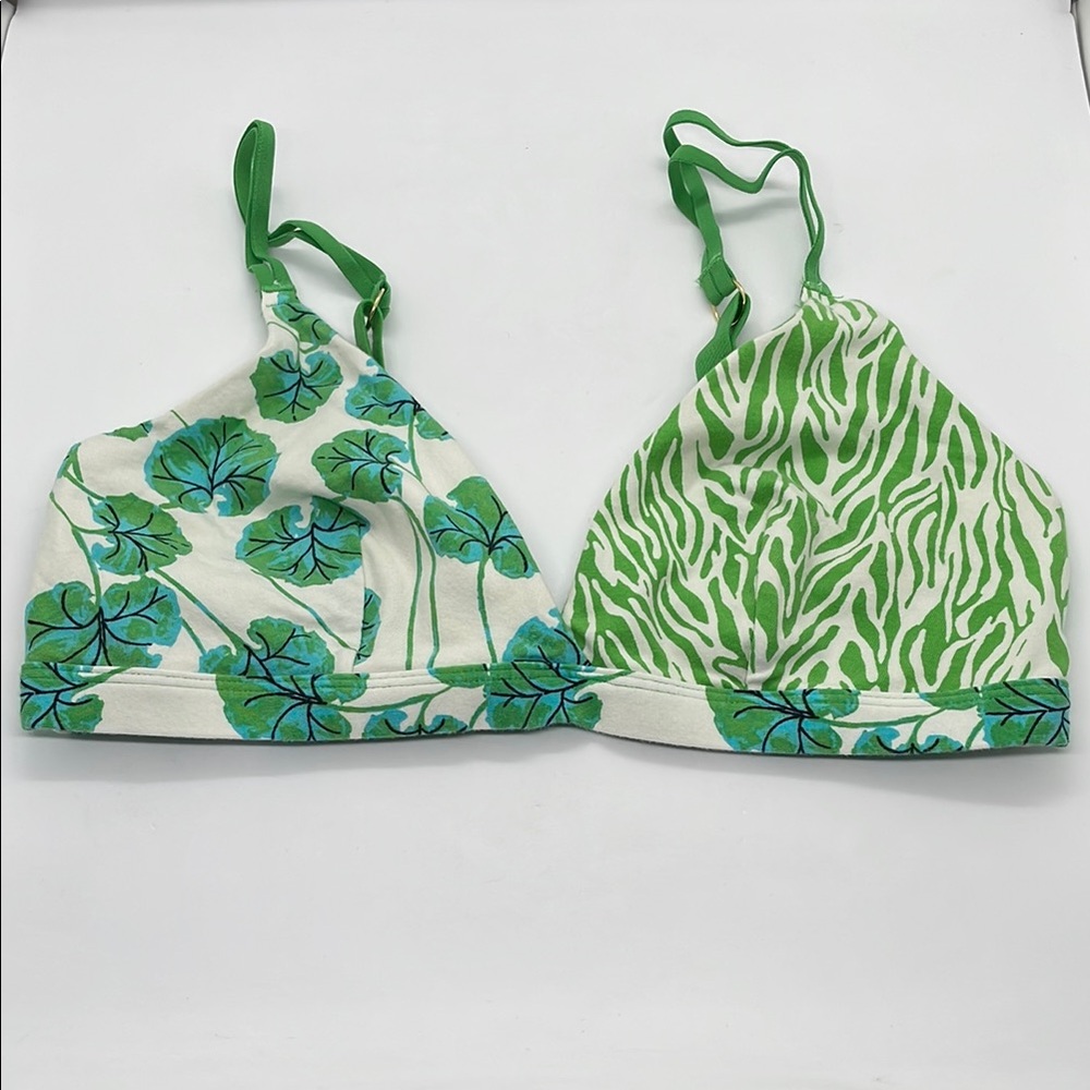 Diane Von Furstenberg for Target Green Patterned Soft Bra | size M